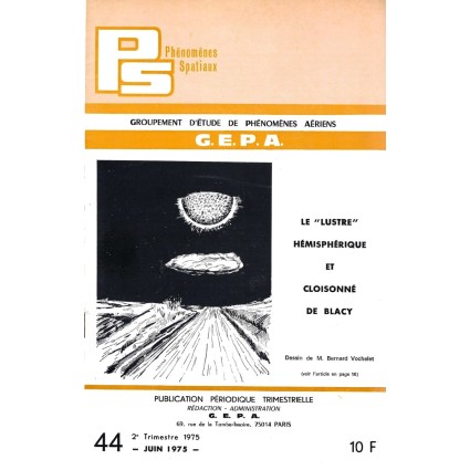 Ufologie / Phénomènes Spatio G.E.P.A N°44 Livre d'occasion