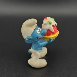 Schleich The Smurfs - Smurf with Red Cake second hand Figure (Loose)