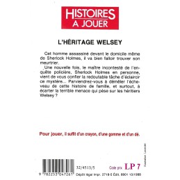 Histoires à Jouer Sherlock Holmes L'Héritage Welsey Pre-owned book