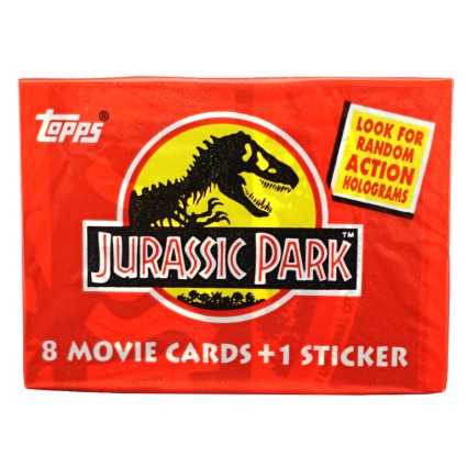 Topps 1992 Topps Jurassic Park Movie Film-Sammelkarten versiegeltes Paket.