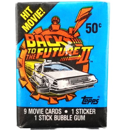 Topps 1989 Topps Back to the Future 2 Movie Film-Sammelkarten versiegeltes Paket.