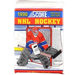 Score 1990 Score NHL Hockey Premiere Edition Hobby Pack - Canadian Cover Trading Cards Sealed Pack.