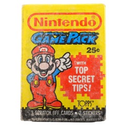 Topps 1989 Topps Nintendo Video Game Pack - Mario - Trading Cards Sealed Pack.