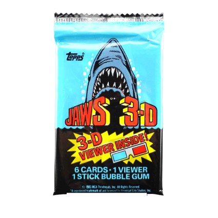 Topps 1983 Topps Jaws 3D Movie Sammelkarten, versiegeltes Paket