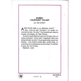 Dumbo l'éléphant volant Livre d'occasion Bibliothèque Rose