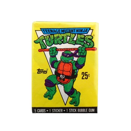 Topps 1989 Topps TMNT Teenage Mutant Ninja Turtles Donatello Pack scellé de cartes à collectionner.