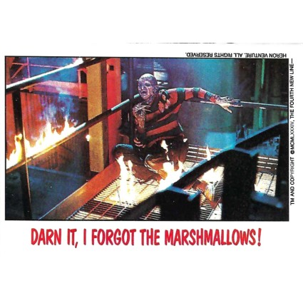 Topps 1985 Topps Fright Flicks N°41 A Nightmare on Elm Street II Trading Card