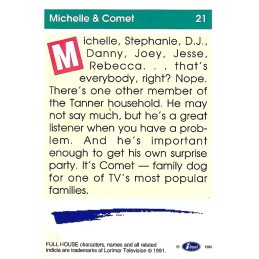 1991 Impel LAFF Full House N°21 Michelle & Comet Sammelkarte