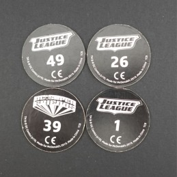 DC Justice League Lot de 4 Pogs d'occasion (Loose).