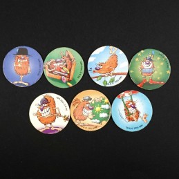 Pogman Lot von 7 gebrauchten Pogs (Loose).