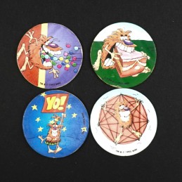 Pogman Lot von 4 gebrauchten Pogs (Loose)