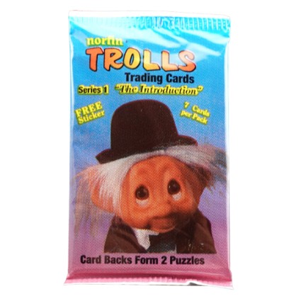 1992 Norfin Trolls Series 1 Trading Cards Sealed Pack.
