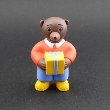 Little Brown Bear with a gift Used figurine (Loose)