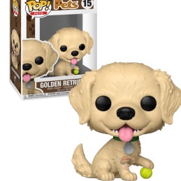 Funko Pop N°15 Pets Golden Retriever Vinyl Figur