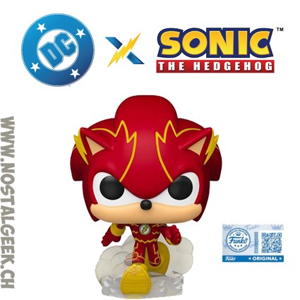 Funko Pop N°593 DC X Sonic The Hedgehog Sonic As Flash Exclusive Vinyl Figur