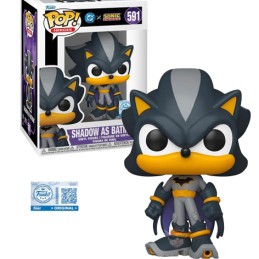 Funko Pop N°591 DC X Sonic The Hedgehog Shadow As Batman Exclusive Vinyl Figur