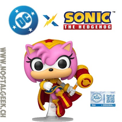 Funko Pop N°595 DC X Sonic The Hedgehog Amy As Wonder Woman Exclusive Vinyl Figure