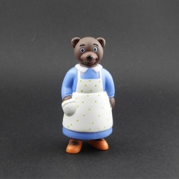 Kleiner brauner Mam' Ours Brun mit Schürze Gebrauchte Figur (Loose)