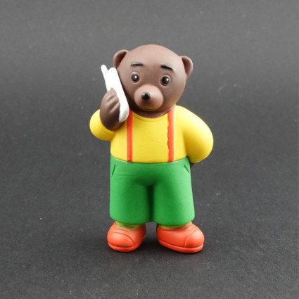 Little Brown Bear with Phone Used figurine (Loose)
