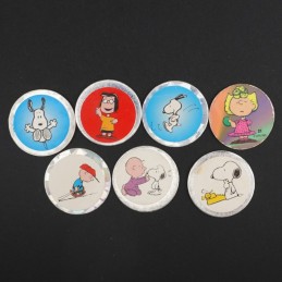 Snoopy Lot von 7 gebrauchten Pogs (Loose) Lot 3