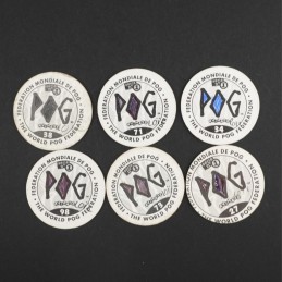 The World Pog Federation Set of 6 second hand Pog (Loose) Lot 3