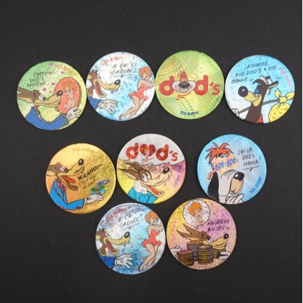 Tex Avery Lot von 9 gebrauchten Pogs (Loose)