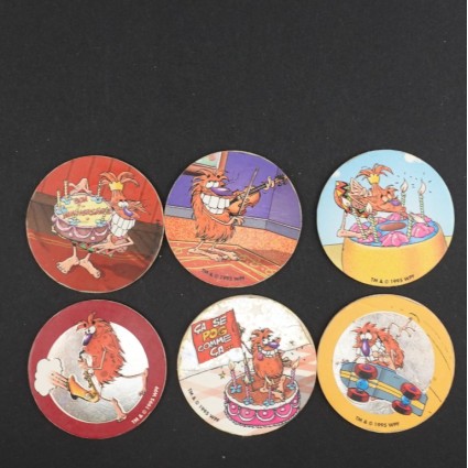 Pogman Set of 6 second hand Pog (Loose) Lot 1