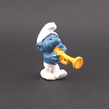 Schleich The Smurfs - Smurf Trumpet second hand Figure (Loose)