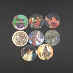 Power Rangers Set of 8 second hand Pog (Loose).