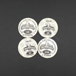 Power Rangers Lot von 4 gebrauchten Pogs (Loose).