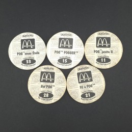 Pogman Lot de 5 Pogs d'occasion (Loose).