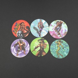 Mortal Kombat Lot de 6 Pogs d'occasion (Loose).
