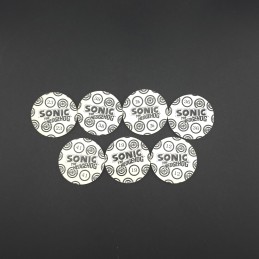 Sonic The Hedgehog Lot von 7 gebrauchten Pogs (Loose).