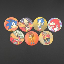 Sonic The Hedgehog Set of 7 second hand Pog (Loose).