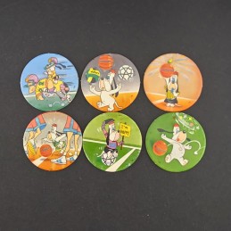 Tex Avery Droopy Lot von 6 gebrauchten Pogs (Loose).