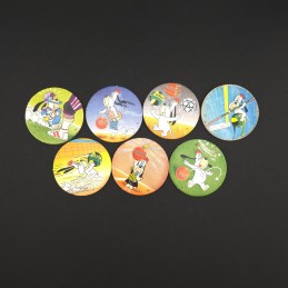 Tex Avery Droopy Set of 7 second hand Pog (Loose).