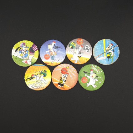 Tex Avery Droopy Lot de 7 Pogs d'occasion (Loose).