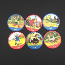 Astérix & Obélix Lot von 6 gebrauchten Pogs (Loose).