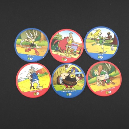 Astérix & Obélix Set of 6 second hand Pog (Loose).