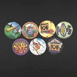 Pogman Lot von 7 gebrauchten Pogs (Loose).