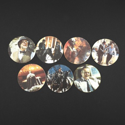 Indiana Jones Set of 7 second hand Pog (Loose).