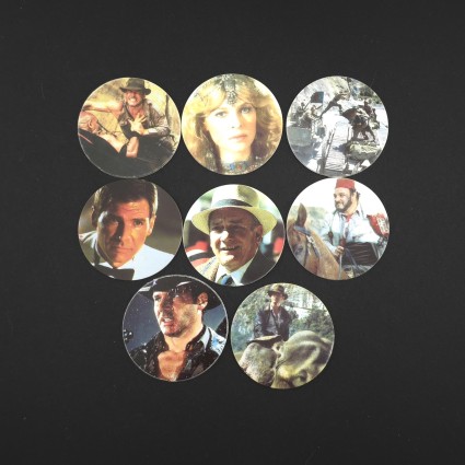 Indiana Jones Lot von 8 gebrauchten Pogs (Loose).