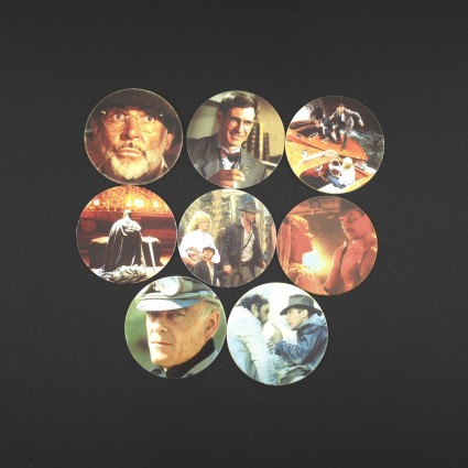 Indiana Jones Set of 8 second hand Pog (Loose).