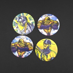 Verschiedenes Lot von 4 gebrauchten Pogs (Loose).