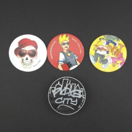 Set of 3 second-hand Pogs + 1 Slammer (Loose).